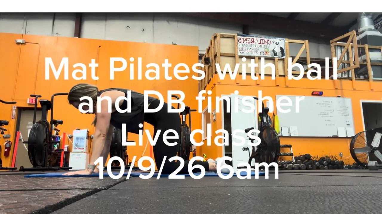 Mat Pilates (there is a DB finisher) | live class | 10/8/26